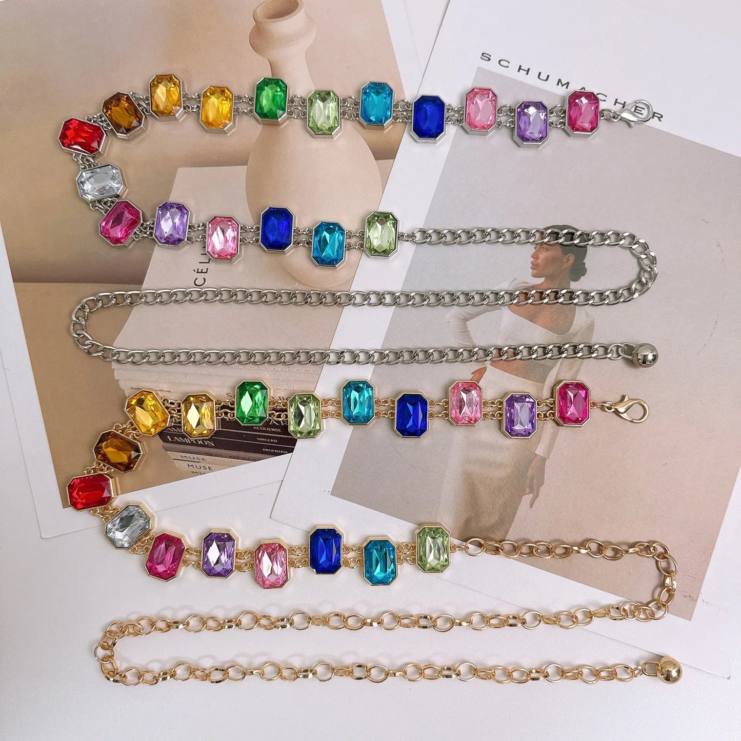 Rhinestone Chain Belt