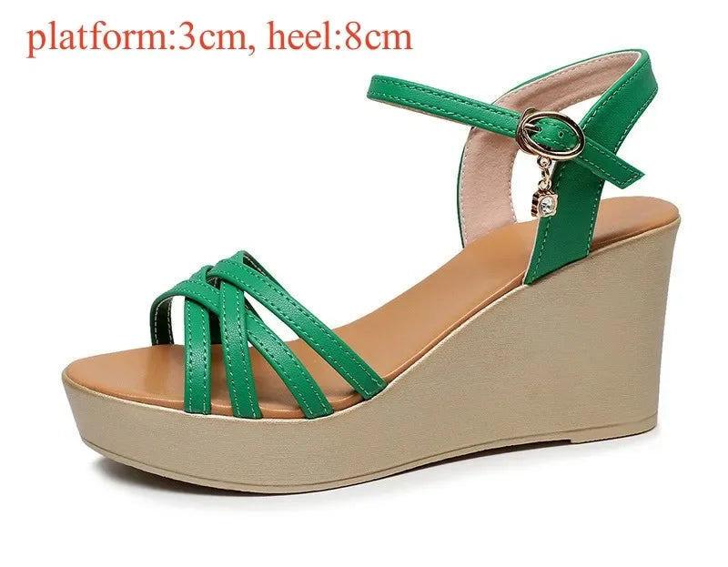 Ankle-Wrap Platform Sandals