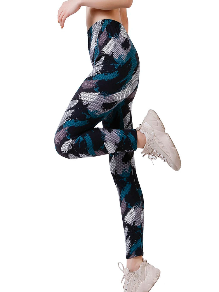 Graffiti Floral Print Leggings