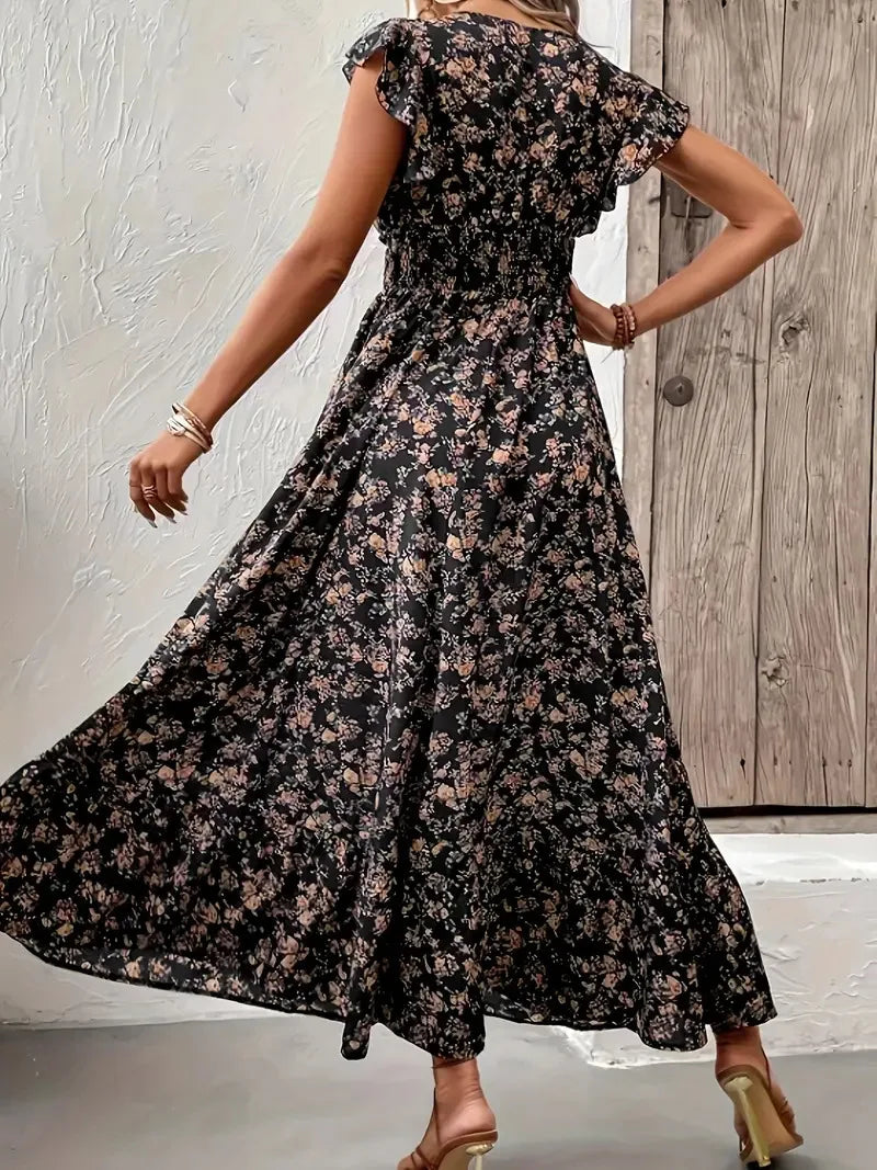 Plus Size Floral Swing Dress