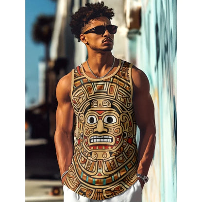 Leopard Ethnic Streetwear Tank Top
