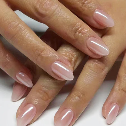Wine Red Almond Press On Nails