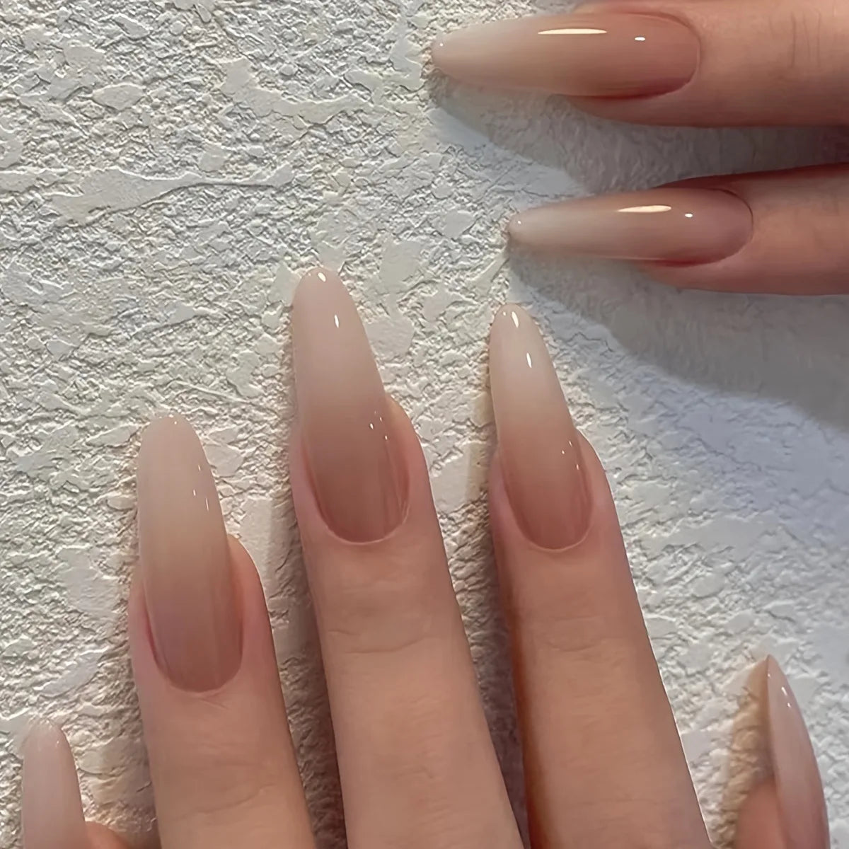 Almond Red Press Nails