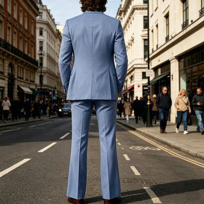 Retro Bell-Bottom Three-Piece Suit