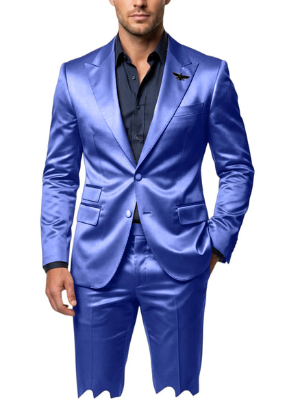 Satin Peak-Lapel Tuxedo Suit Set