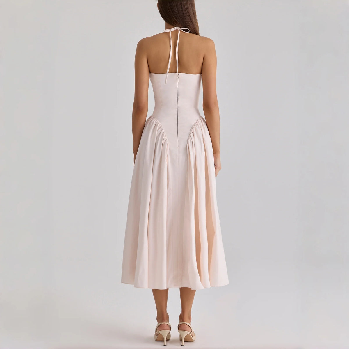 Halter Cutout Midi Dress