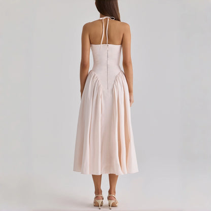 Halter Cutout Midi Dress