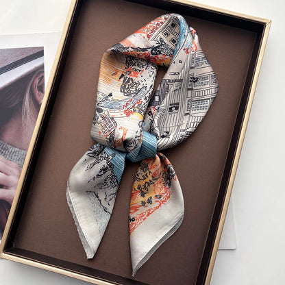 Imitation Silk Print Neckerchief