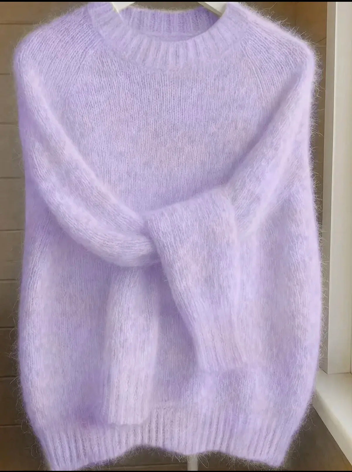 Wool Blend Round Neck Sweater