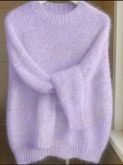 Wool Blend Round Neck Sweater