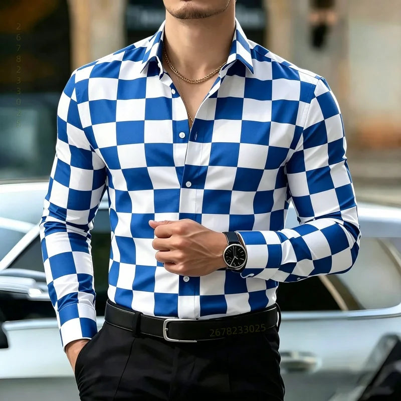Men Smart Casual Business Shirt