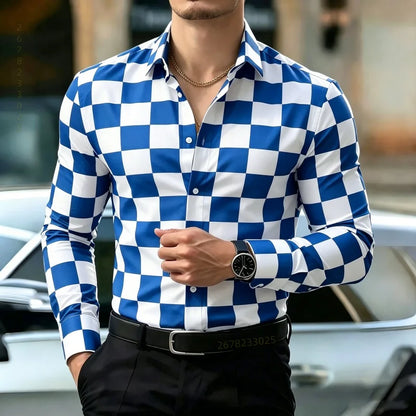 Men Smart Casual Business Shirt