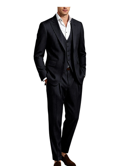 Pinstripe Three-Piece Formal Tuxedo