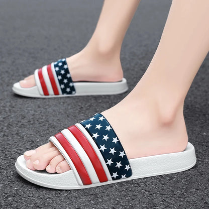 Eva Platform Striped Slippers