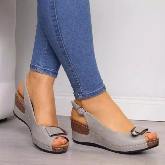 Peep Toe Buckle Sandals