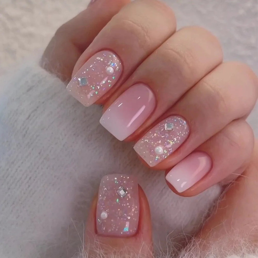 Glitter Coffin Press On Nails