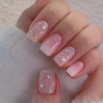 Glitter Coffin Press On Nails