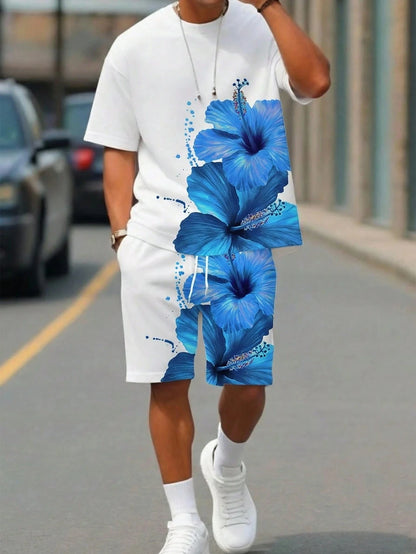 Athletic T-Shirt Drawstring Shorts Set