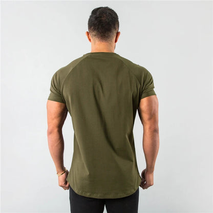 Plain Slim Fit Muscle Gym Tee