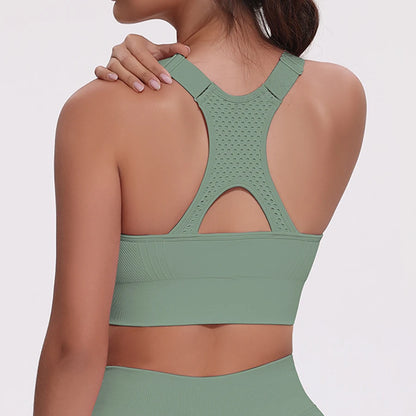 Hollow-Out Backless Sports Bra