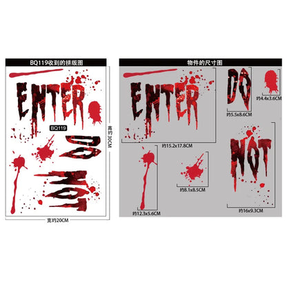 Ghostly Horror Window Stickers