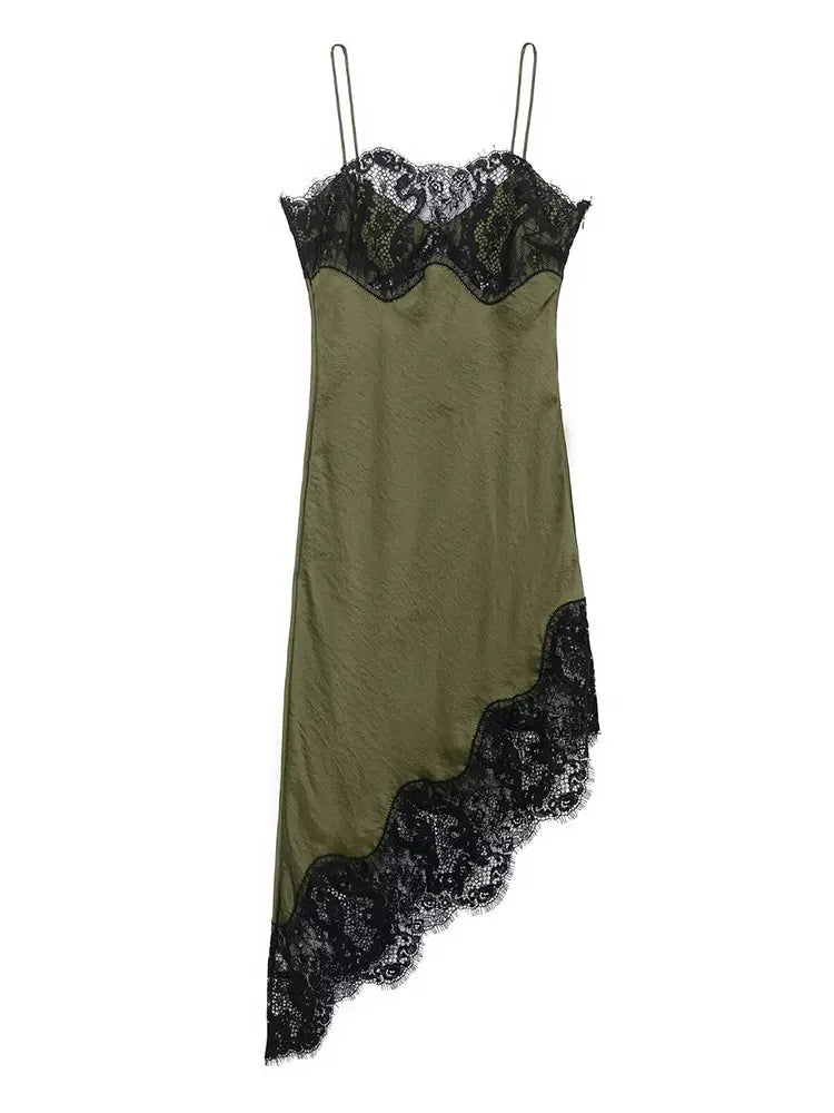 Side-Zip Lace Maxi Dress