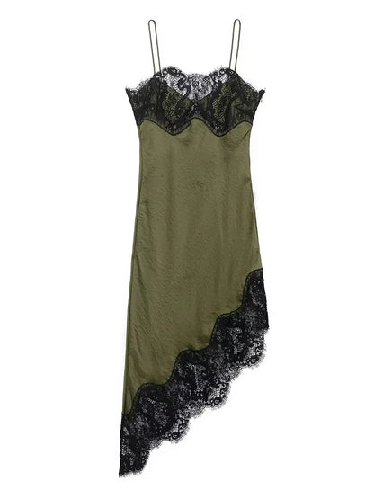 Side-Zip Lace Maxi Dress