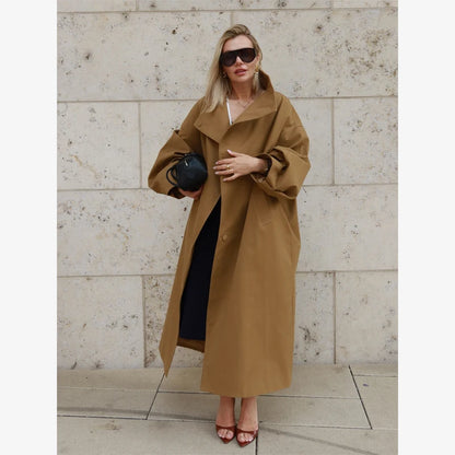 Stand Collar Long Trench Coat