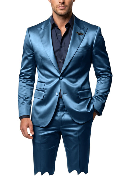 Satin Peak-Lapel Tuxedo Suit Set