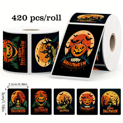 Pumpkin Graffiti Sticker Roll