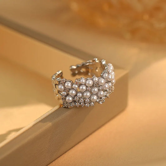 Platinum Zircon Engagement Ring