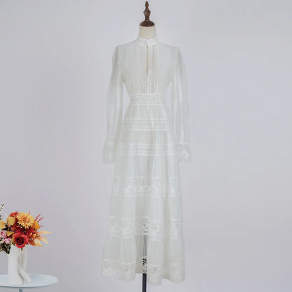 Lace Embroidery Maxi Dress