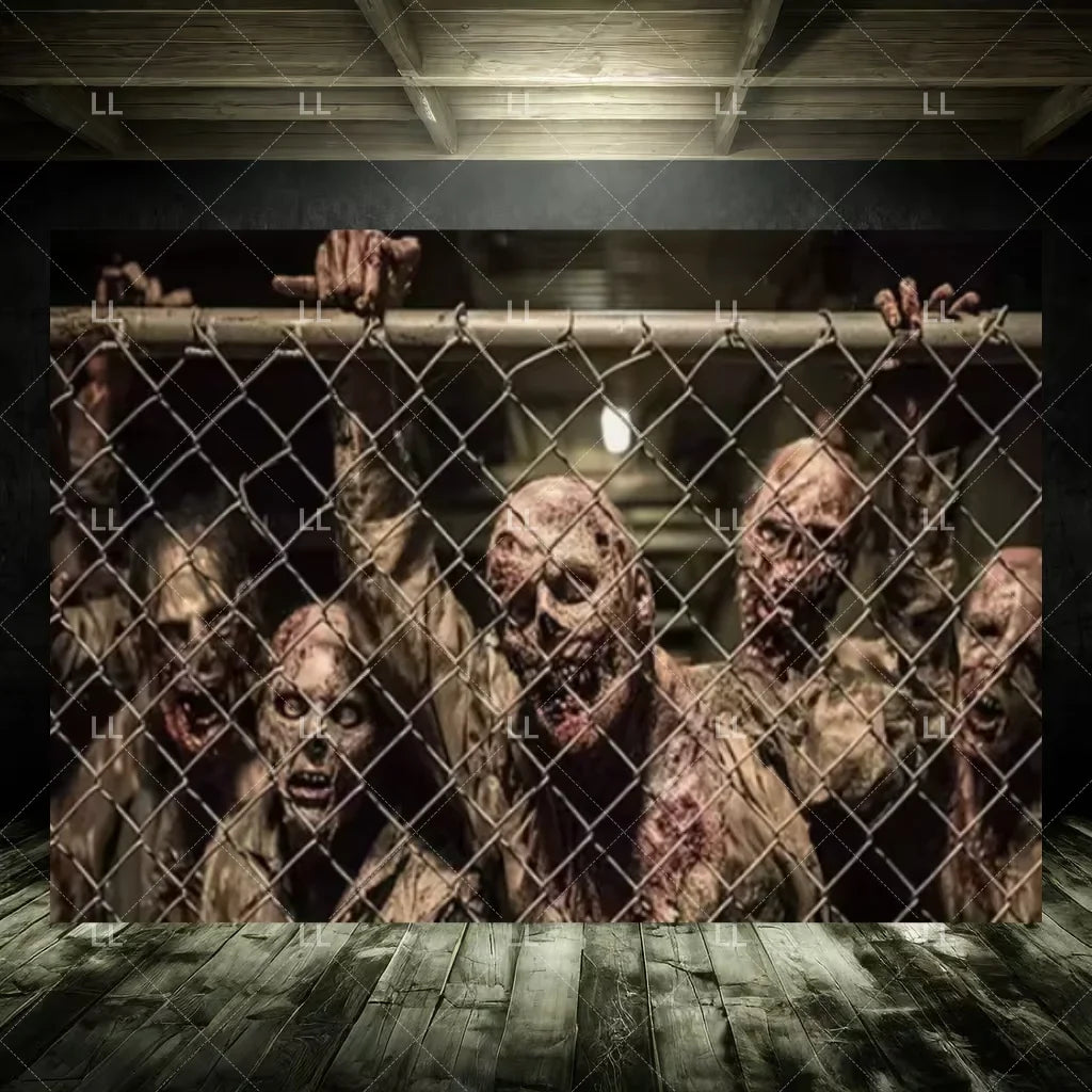 Zombie Explosion Halloween Photography Backdrop