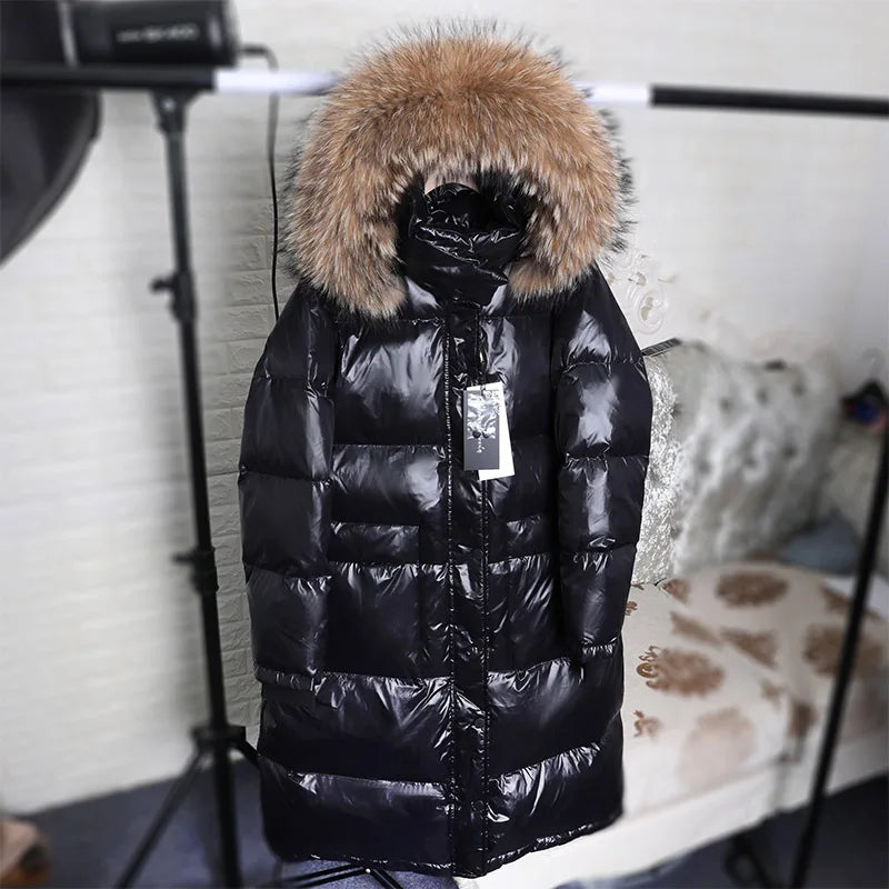 Fur Collar Hooded Down Jacket