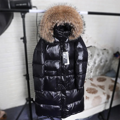 Fur Collar Hooded Down Jacket