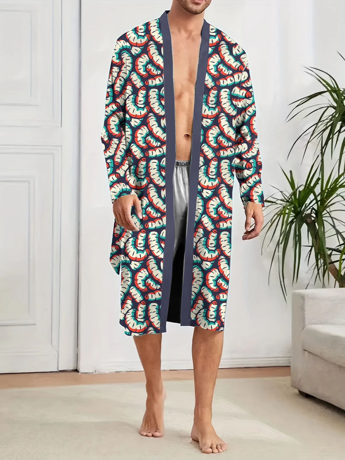 Breathable Print Long Nightgown