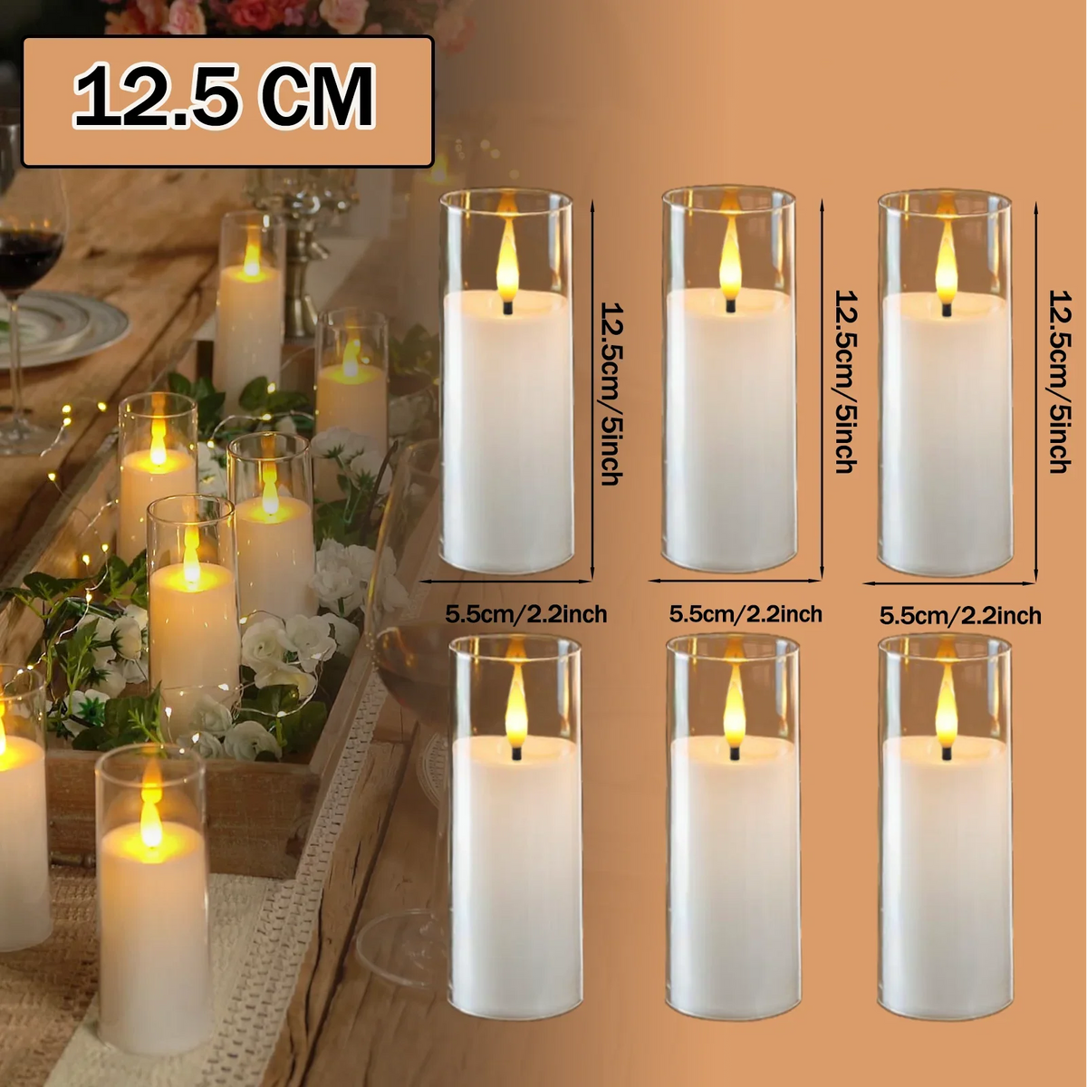 Flameless LED Flicker Candles
