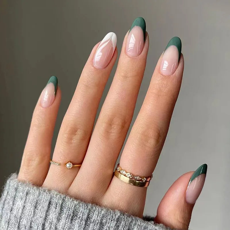 Wine Red Almond Press On Nails