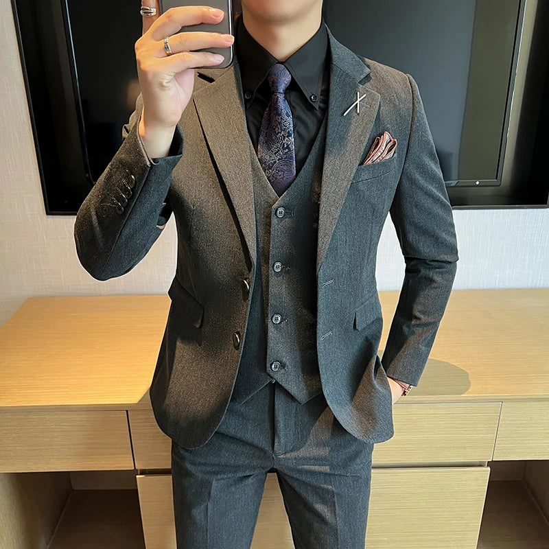 Three-Piece Casual Wedding Business Suit