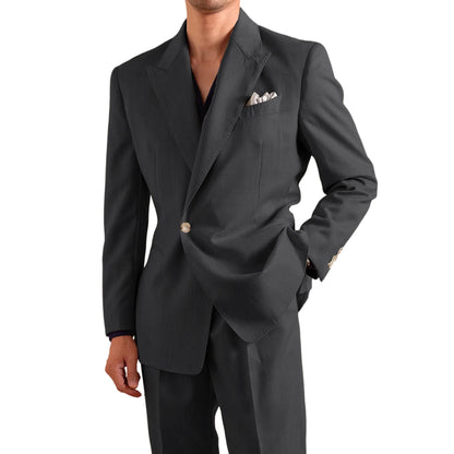 Linen Peak-Lapel Wedding Suit Set