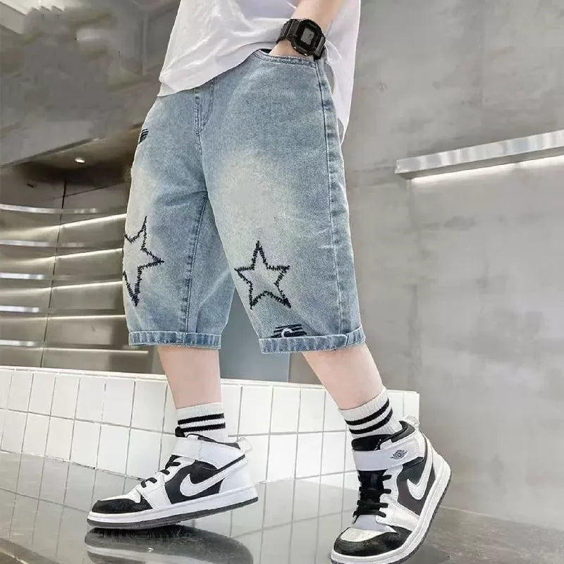 Kids Straight Denim Shorts