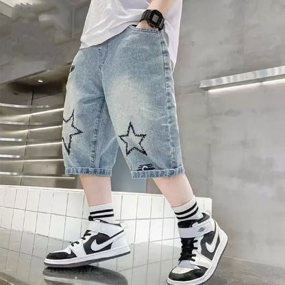 Kids Straight Denim Shorts