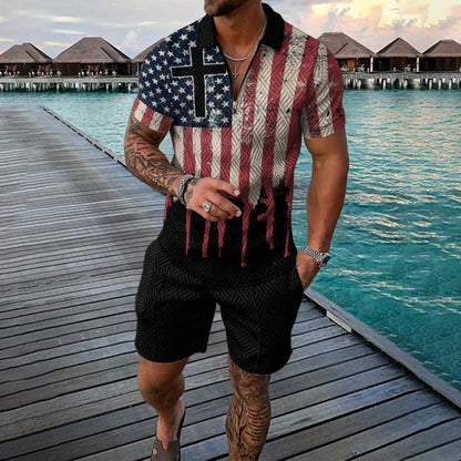 3D Print Polo Zip Tracksuit Set