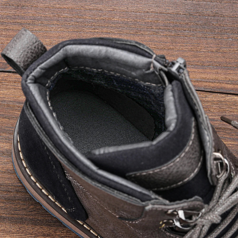Leather Zip Ankle Boots