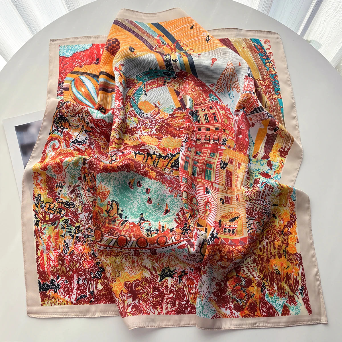 Imitation Silk Print Neckerchief