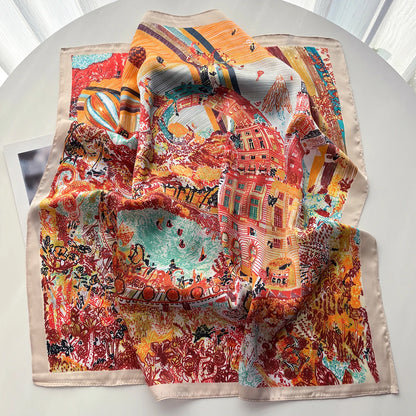 Imitation Silk Print Neckerchief