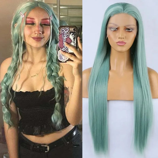 Long Green Wig