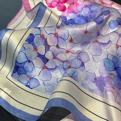 Floral Silk 53cm Square Scarf