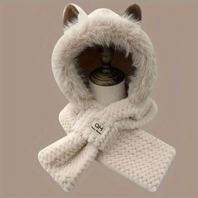 Cat Ear Pom-Pom Beanie