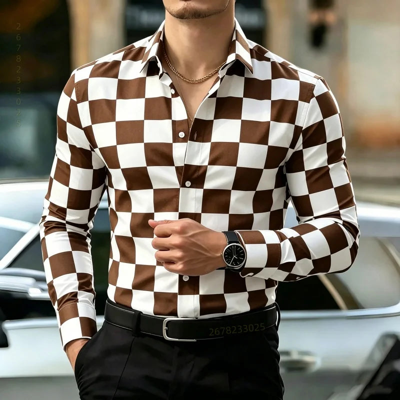 Men Smart Casual Business Shirt